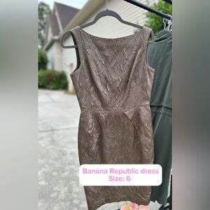 Banana Republic Brown Sleeveless Sheath Mini Dress